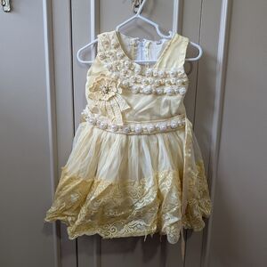 Vintage Yellow Toddler Formal Dress